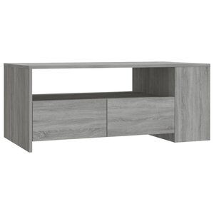 vidaXL Table basse sonoma gris 102x55x42 cm bois d'ingénierie