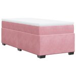 vidaXL Sommier à lattes de lit avec matelas Rose 90x190 cm Velours