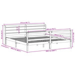 vidaXL Cadre de lit avec tête de lit sans matelas blanc 200x200 cm