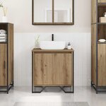 vidaXL Cabinet de Lavabo avec stockage Chêne artisanal 60 x 35 x 60 cm