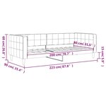 vidaXL Lit de repos sans matelas vert foncé 80x200 cm velours