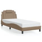 vidaXL Cadre de lit Viana sans matelas cappuccino 80x200 cm similicuir