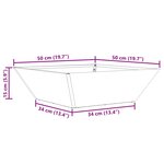 vidaXL Jardinière Bowl 50x50x15 cm en acier corten