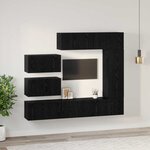 vidaXL Ensemble meuble TV 8 Pièces Chêne noir 30 5 x 30 x 90 cm