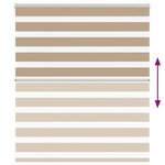 vidaXL Store zèbre marron sable largeur du tissu 115 9 cm polyester
