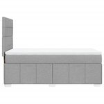 vidaXL Sommier à lattes de lit et matelas Gris clair 90x190 cm Tissu