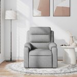 vidaXL Fauteuil de massage inclinable Gris clair Tissu