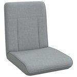 vidaXL Fauteuil de sol ajustable Gris clair Tissu