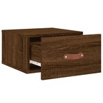 vidaXL Tables de chevet murales 2 Pièces chêne marron 35x35x20 cm