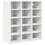 vidaXL Cabinet à chaussures avec étagère Blanc 77 5 x 30 x 83 5 cm
