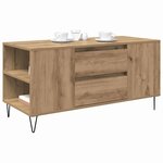 vidaXL Table basse avec tiroir Chêne artisanal 102 x 44 5 x 50 cm