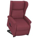 vidaXL Fauteuil Rouge bordeaux Tissu