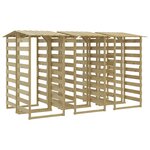 vidaXL Pergolas avec toits 6 Pièces 100x90x200 cm Bois de pin imprégné