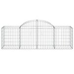 vidaXL Paniers à gabions arqués 25 Pièces 200x50x60/80 cm fer galvanisé