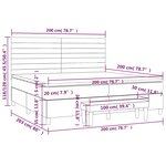 vidaXL Sommier à lattes de lit avec matelas Rose 200x200 cm Velours