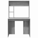 vidaXL Bureau Gris Sonoma 91 x 50 x 149 cm Bois d'ingénierie