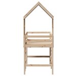 vidaXL Lit superposé et échelle et toit 80x200 cm bois de pin massif