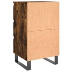vidaXL Tables de chevet 2 Pièces chêne fumé 40x35x69 cm bois ingénierie