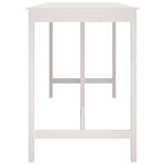 vidaXL Table de bar Blanc 180x80x110 cm Bois massif de pin