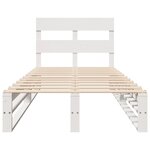 vidaXL Cadre de lit sans matelas blanc 100x200 cm bois de pin massif