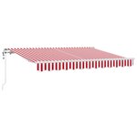 vidaXL Auvent Rétractable Automatique Rouge et Blanc 350x200 cm