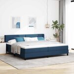 vidaXL Lit boxspring avec matelas avec matelas Bleu 200 x 200 cm