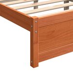 vidaXL Cadre de lit Marron cire 150 x 200 cm Bois massif en pin