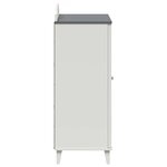 vidaXL Armoire tableau noir avec porte Gris et blanc Bois d'ingénierie