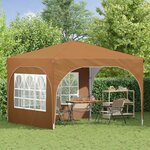 vidaXL Tente de fête pop-up 290 x 290 x 245 cm Beige