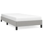 vidaXL Cadre de lit Gris clair 90x200 cm Tissu