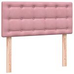 vidaXL Sommier à lattes de lit avec matelas rose 80x220 cm velours