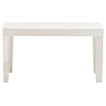 vidaXL Salon de jardin 3 Pièces Plastique Blanc