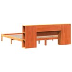 vidaXL Lit bibliothèque sans matelas cire marron 180x200 cm pin massif