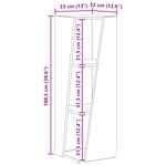 vidaXL Étagère latérale Blanc brillant 33 x 32 x 100 5 cm