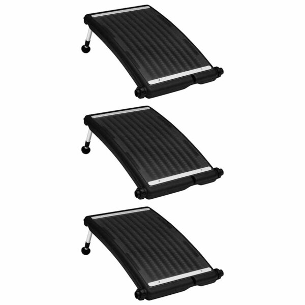 vidaXL Panneaux de chauffage solaire de piscine courbés 3Pièces 72 5x46cm