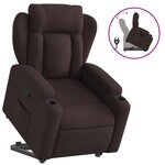 vidaXL Fauteuil inclinable marron foncé tissu