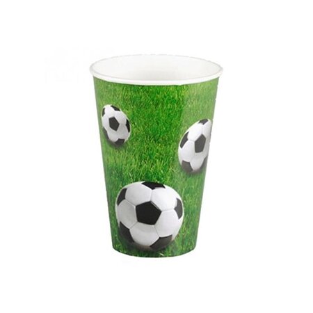 Lot de 10 Gobelets Carton 'Football' 20 cl H 97 mm PAPSTAR