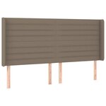 vidaXL Sommier à lattes de lit matelas et LED Taupe 200x200 cm Tissu