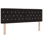 Lit Box Spring vidaXL avec Matelas Noir 140x190 cm Velours