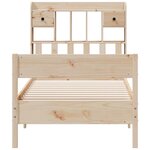 vidaXL Lit bibliothèque sans matelas 75x190 cm bois de pin massif
