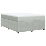 vidaXL Sommier à lattes de lit et matelas Gris clair 140x200cm Velours