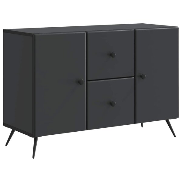 vidaXL Buffet avec tiroir Noir 89 x 34 5 x 60 cm Bois d'ingénierie