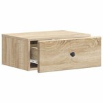 vidaXL Cabinet de chevet mural 2 Pièces Chêne Sonoma 49 x 34 5 x 20 cm