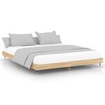 vidaXL Cadre de lit chêne sonoma 150x200 cm bois d'ingénierie
