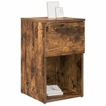 vidaXL Armoire de lit 2 Pièces Chêne fumé 29 x 31 5 x 49 cm