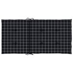 vidaXL Coussins de chaise à dossier bas lot de 2 noir à carreaux tissu