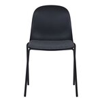 2 chaises de salle à manger scandinaves noires