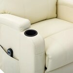 vidaXL Fauteuil Crème Similicuir