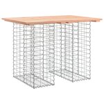 vidaXL Table de jardin Gabion Design 100x70x72 cm Bois massif Douglas
