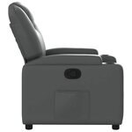 vidaXL Fauteuil inclinable Gris Similicuir